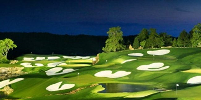 Arnold Palmer Practice Facility - Lit at Night