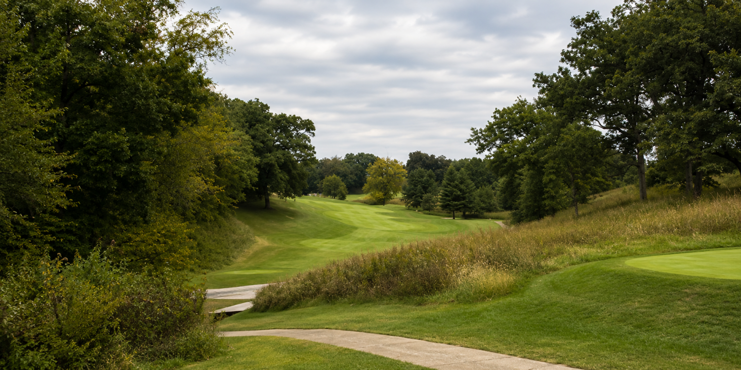 The tee shot on the par-4 15th Hole is one of many where first-timers will ask, “Where am I supposed to aim?”