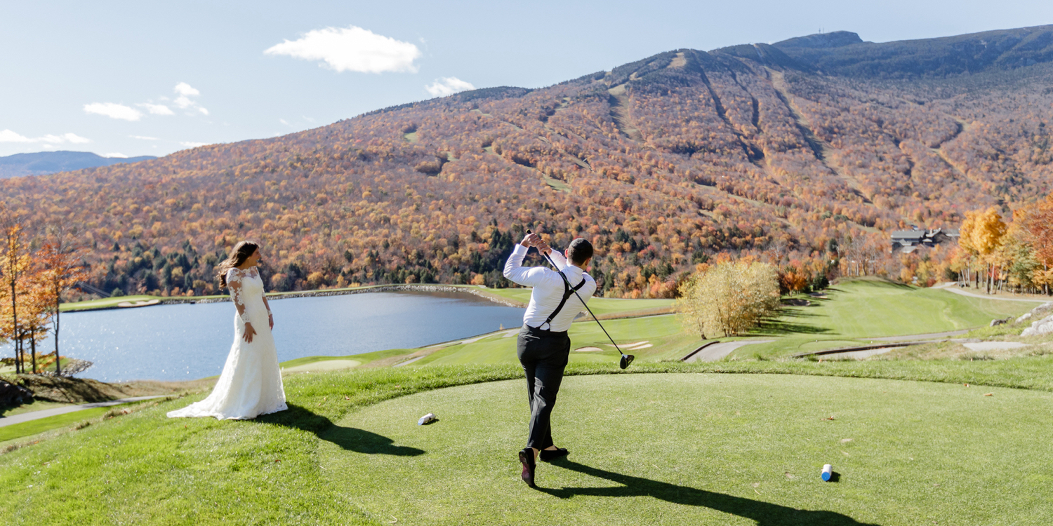 The Mountain Course at Spruce Peak Wedding